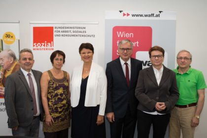 Pressekonferenz zum Start der Aktion 20.000 mit Renate Brauner und Alois Stöger