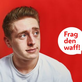 Dachkampagne Sujetbild - Frag den waff! - Junger Mann